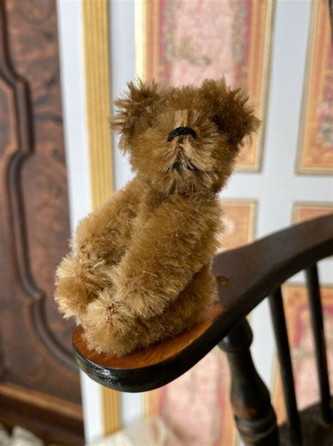 Antique Schuco Teddy Bear Tiny Antique With Mohair Jointed Neck