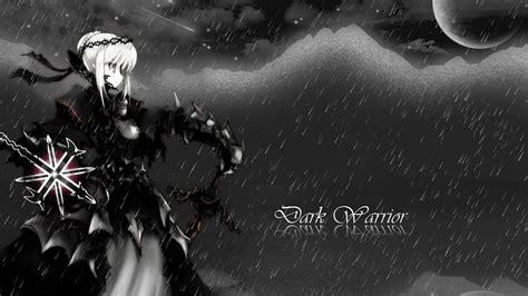 Fate Stay Night White Black Cute Beautiful Beauty Dark Anime