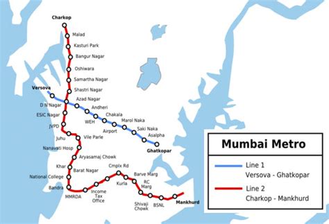 Mumbai Metro Map Mumbai Metro Rail Map