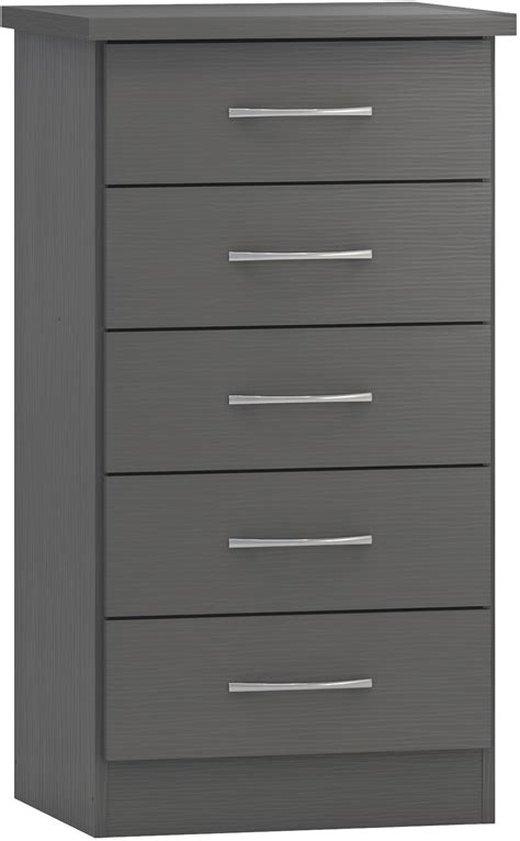 Nevada 5 Drawer Narrow Chest Furniture World Ni