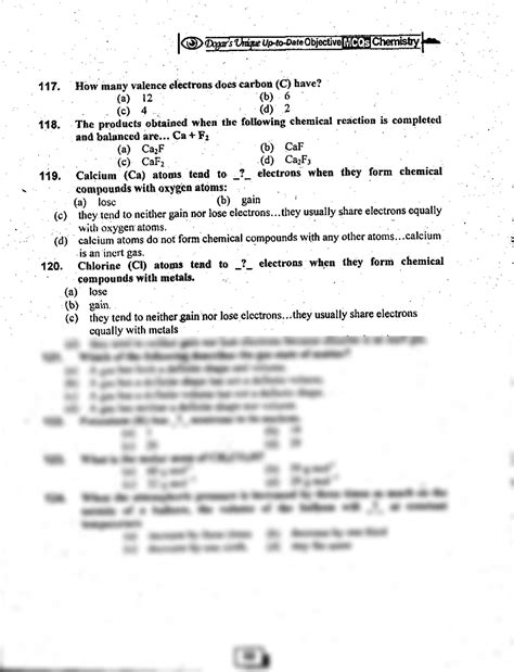 SOLUTION: Chemistry practice MCQs for exam - Studypool