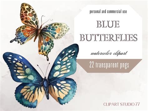 Blue Butterfly Clipart Watercolor Butterflies Png Clipart Watercolor