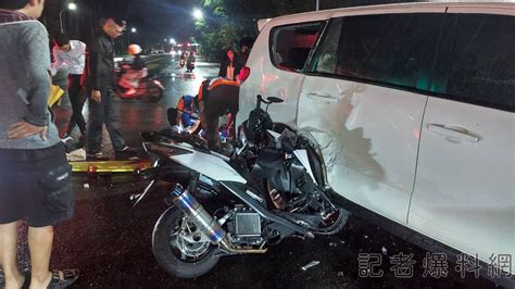 獨／悚！台南汽車「未禮讓直行車」釀機車高速撞擊 騎士重傷搶救 民生電子報