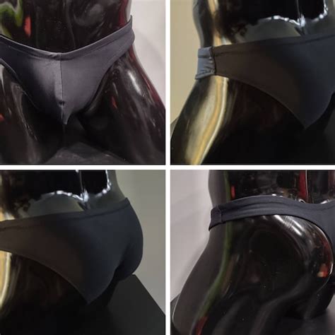 Orange Men S Swim Bikini Brief Half Back Cheeky Thong By Etsy