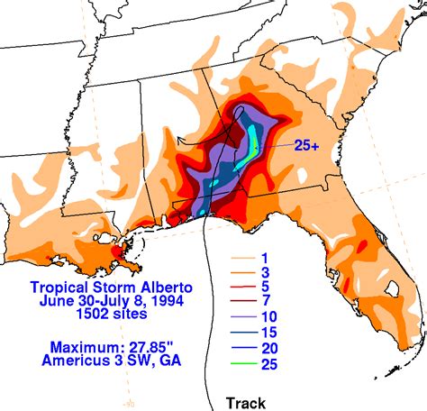 Tropical Storm Alberto - June 30-July 8, 1994