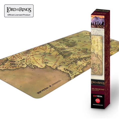 EXVEGA Lord Of The Rings Middle Earth Map XXL Mousepad 9040 ITOPYA