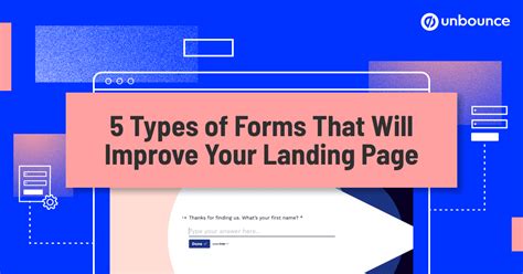 types  forms   improve  landing page  examples