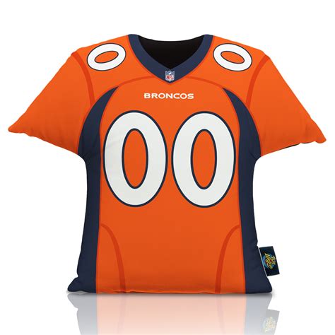 Pegasus Home Fashions NFL Denver Broncos Blue 16'' x 16'' Jersey Pillow ...
