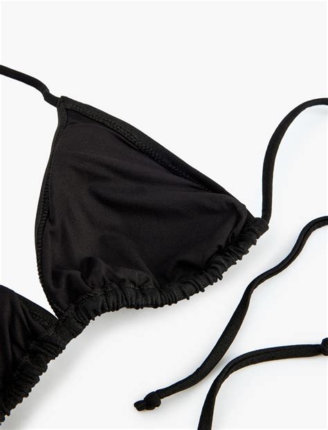 Siyah Kad N Pli Gen Bikini St Sak Mm Koton