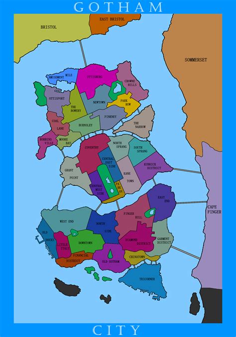 Map Of Gotham City By Me Rbatman
