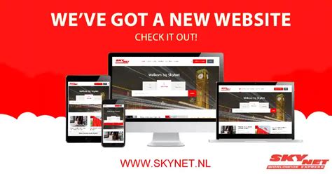 nieuwe skynet website met myskynet voor zendingen