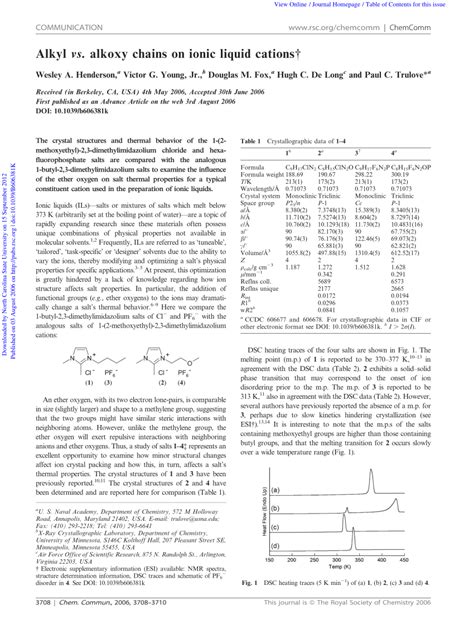alkyl  alkoxy chains  ionic liquid cations