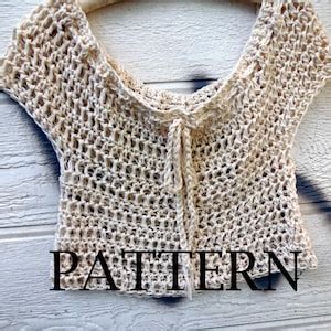 Crochet Bikini Beachwear Top Hobo Festival Sexy Modern Design Cropped Top Croptop Pattern