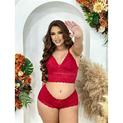 conjunto de lingerie sem bojo de renda espera marido de renda amarelo tamanho G único veste 40