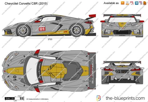 Chevrolet corvette c8 convertible vector drawing – Artofit