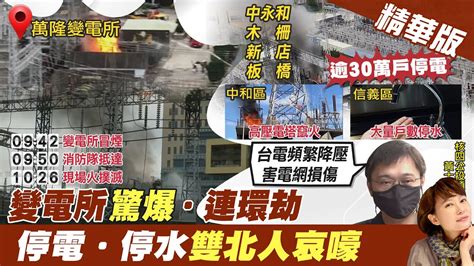 【洪淑芬報新聞】變電箱爆炸起火北市中永和文山地區大停電｜萬隆變電所爆炸起火 黃士修台電頻降壓電網損傷 精華版 中天電視ctitv