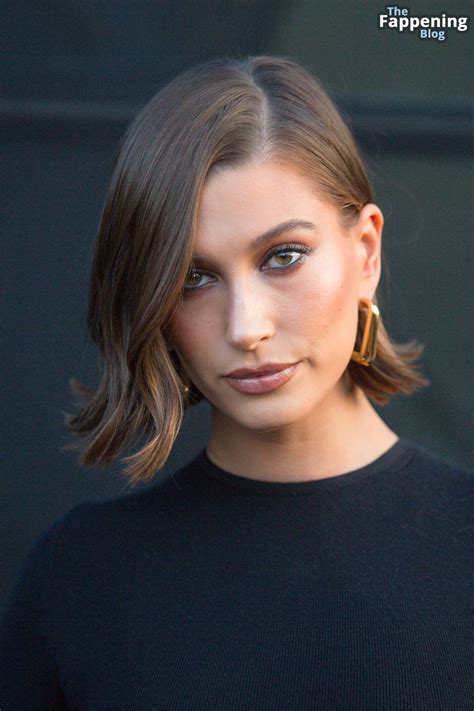Hailey Baldwin Looks Hot In A Tight Black Dress At The Saint Laurent Show In Paris Photos