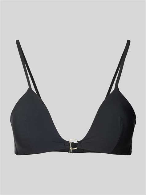 Kup Online Calvin Klein Underwear Top Bikini Z Obszyciem Ozdobnymi Kamieniami Czarny