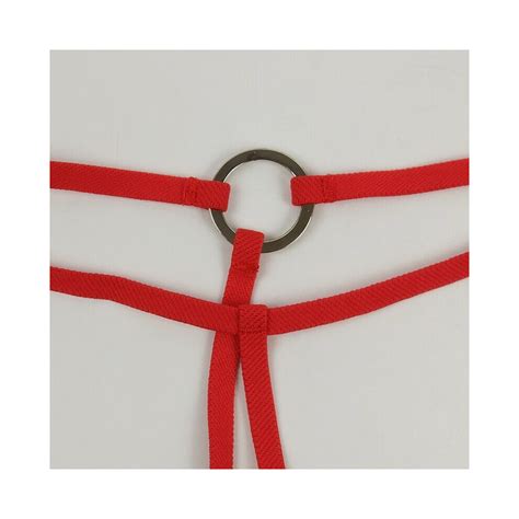 Open Crotch Ring Mini Micro Bikini Set Top Thong G String Low Rise Women Sexy Exotic Swimsuit