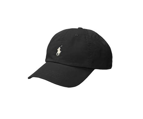 Ralph Lauren Sports Baseball Cap In Black With White Small Pony