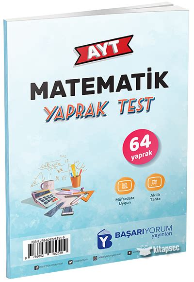 AYT Matematik Yaprak Test Başarıyorum Yayınları 9786052282519