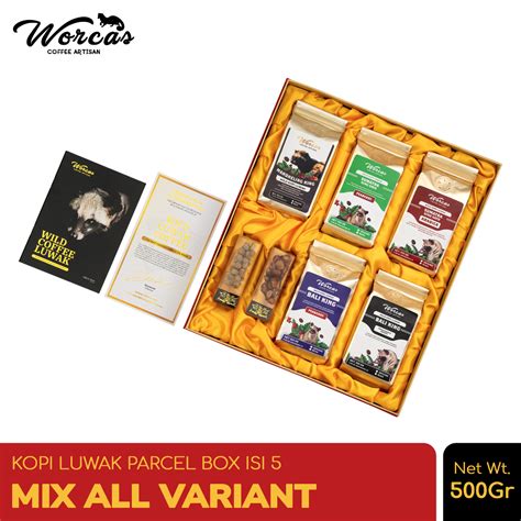 Jual Worcas Kopi Luwak Liar Paket Isi Mix All Variant Parcel Box