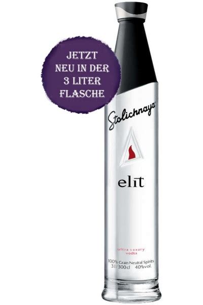 Stolichnaya Wodka Elit In Der 3 Liter Flasch Vodka Haus