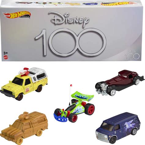 Buy Hot Wheels Premium Disney 100 Bundle 5 1 64 Scale Disney Themed Premium Cars From Disney