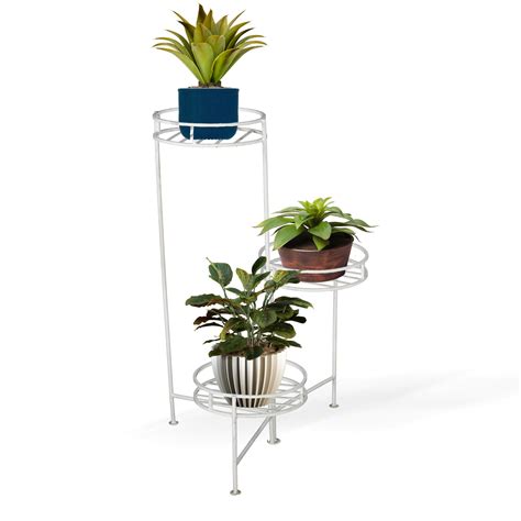 Round Three Bucket Plant Stand Garden Basket