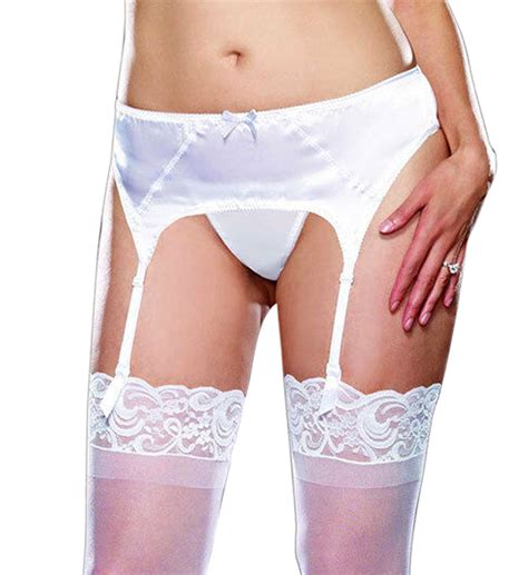 Sexy And Elegant Satin And Mesh Garter Belt Picture Perfect Lingerie