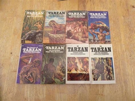 8 Edgar Rice Burroughs Vintage Tarzan Pbs 60s 70s Ballantine White Editions 1994011931