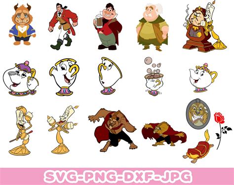 Beauty And The Beast 3 Svg Bundle Beauty And The Beast 3 Png Bundle