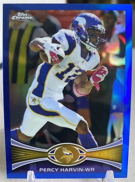 2012 Topps Chrome PERCY HARVIN Blue Refractor 199 Minnesota Vikings