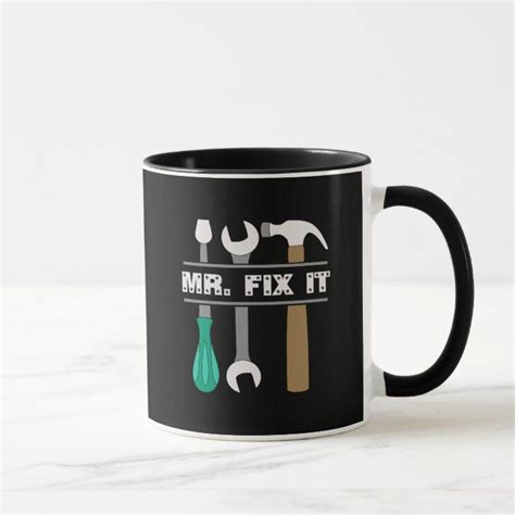 Mens Coffee Mug Mr Fix It Tools Zazzle Mens Coffee Mugs Mugs