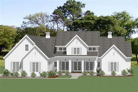 Bed Farmhouse Plan With Two Owner S Suites La Architectural