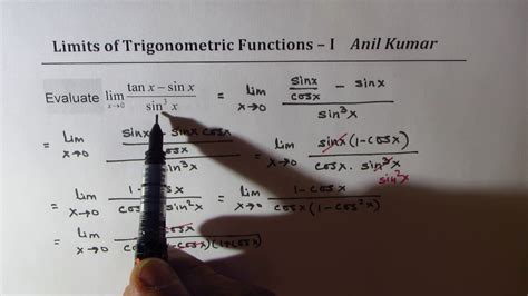 Limits Of Trigonometric Functions 3 Examples Part 1 IIT JEE Edexcel