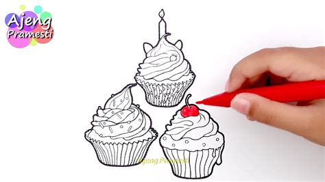 Gambar Mewarnai Cupcake Unicorn Gambar Keren 4k