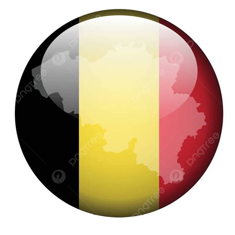 Belgiums Flag Button Featuring A Map Render Artwork Belgian Vector