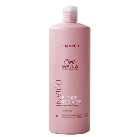 Kit Wella Professionals Invigo Blonde Recharge Shampoo Desamarelador 02 Produtos