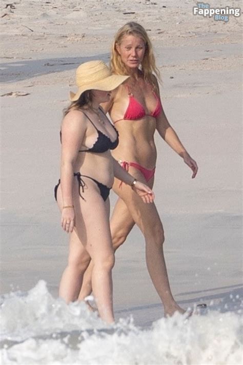 Gwyneth Paltrow Looks Hot In A Red Bikini In Mexico 20 Photos OnlyFans Leaked Nudes