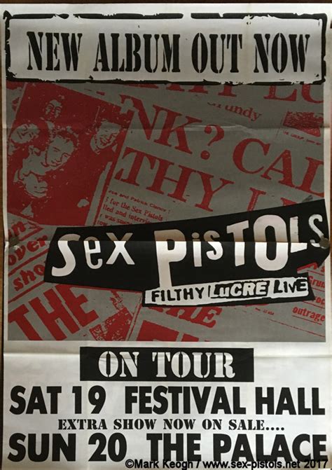 God Save The Sex Pistols Filthy Lucre Australian Tour Posters