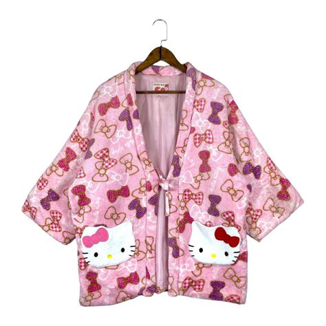 Cardigan Hello Kitty Kimono Fluffy Puffer Cardigan Grailed