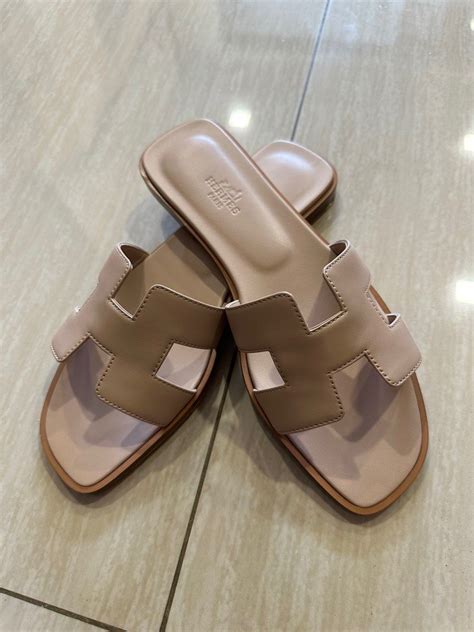 Hermes Oran Sandals Beige Nude Luxury Sneakers Footwear On Carousell