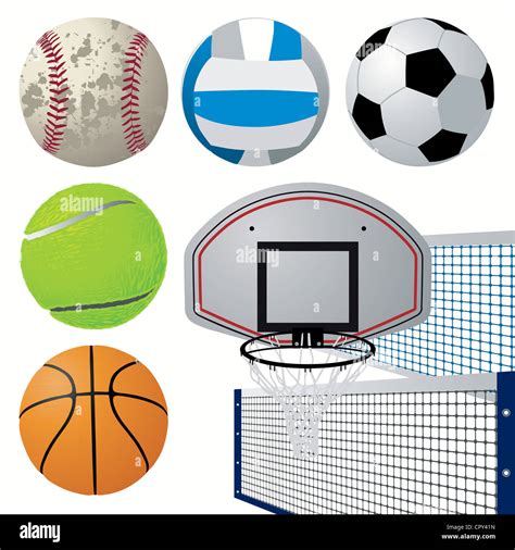 Sport equipment set Stock Photo - Alamy