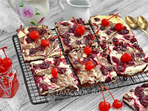 Чизкейк брауни с вишней — рецепт с фото пошагово
