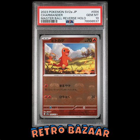 Psa 10 Charmander 151 Master Ball Reverse Holo 004 Pokemon 2023 Sv2a