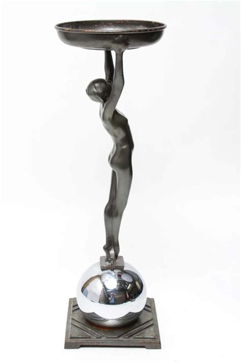 Sold Price Frankart Art Deco Nude Woman Smoking Stand Ashtray Invalid Date EDT