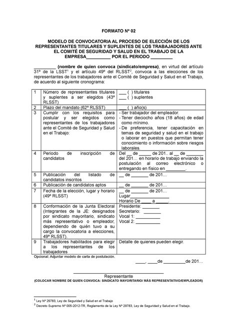 Convocatoria proceso eleccion Gestión de la Seguridad y Salud