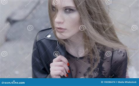 Beautiful Sensuality Elegance Lady Brunette Woman Happy Face Action