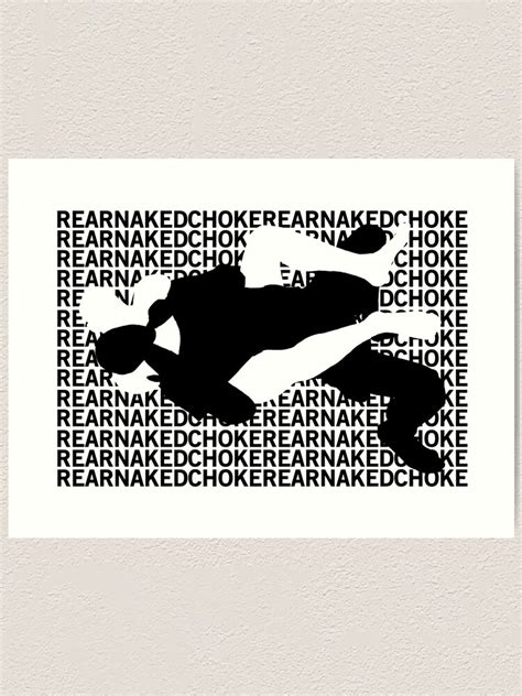 Jiu Jitsu MMA Rear Naked Choke Art Print By Yin888 Redbubble